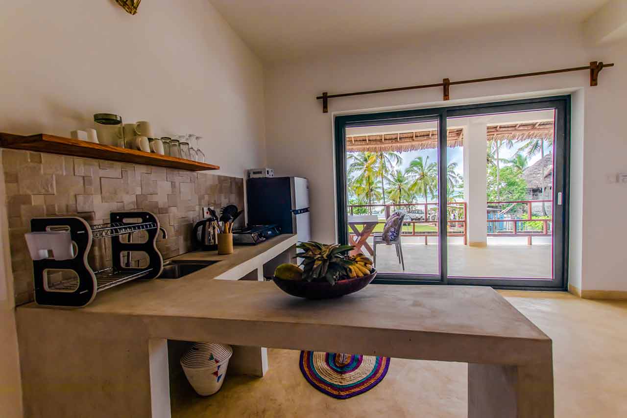 living room with sea view